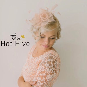 Pastel Pink Fascinator, Tea Party Hat, Church Hat, Kentucky Derby Hat, Fancy Hat, Pink Hat, Tea Party Hat, wedding hat, British Hat