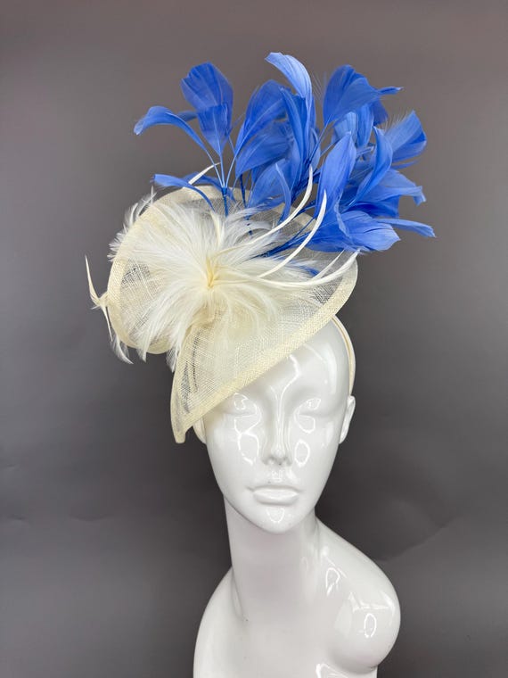 Sinamay Derby Hat with Bow for Formal Events and Tea Parties M916 ( White/black )kentucky Derby, Church Wedding Easter  main image 3