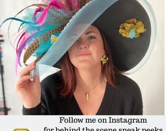 Royal Blue Fascinator Tea Party Hat Church Hat Kentucky  display picture 1