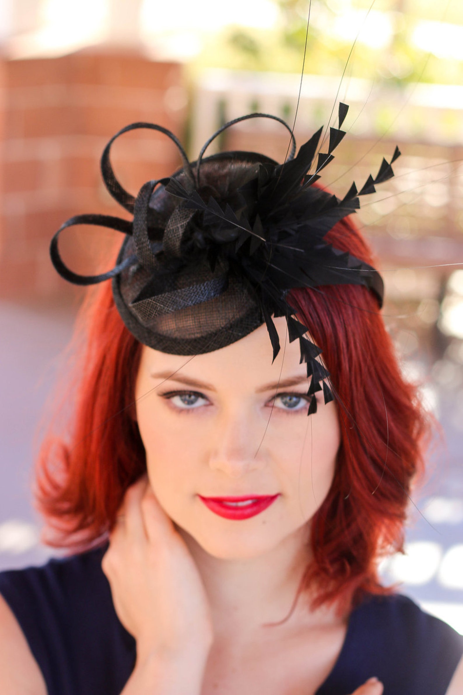 Black Fascinator on Headband the Haleigh Etsy