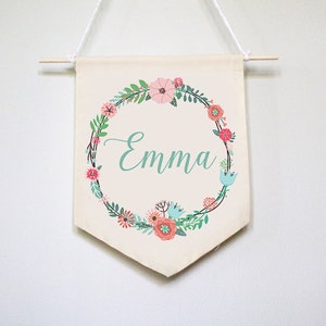 baby nursery name wall art