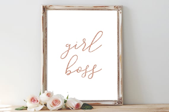 Girl Boss Print Girl Boss Wall Art Girl Boss Printable Boss Etsy