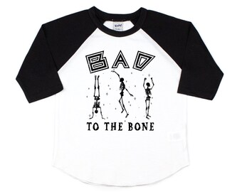 halloween toddler boy, toddler halloween tshirt, kids halloween shirt, girl, bad to the bone, skeleton shirt
