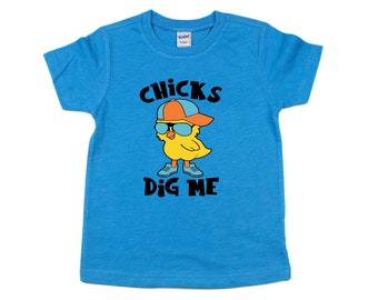 chemise de Pâques garçon, tenue de Pâques de bébé garçon, chemise de Pâques drôle, chemise de Pâques garçon, poussins me creusent