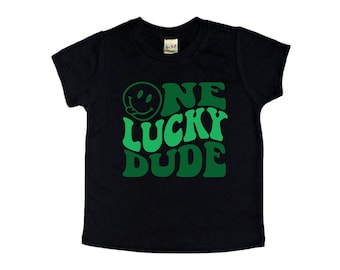 One lucky dude, Toddler boy St Patricks Day shirt, Boys St Patricks Day shirt , Boys St Pattys Day shirt,