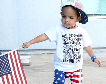 star spangled banner shirt, kids patriotic shirt, fourth of July outfit, 4th of July boy, 4th of July girl, red white and blue, tee, tshirt