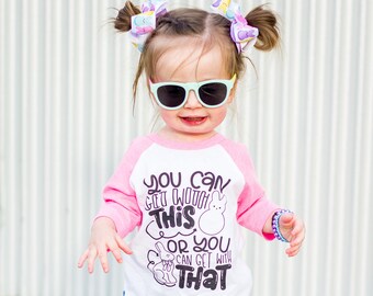 幼児向けのかわいいイースターシャツ - チョコレートバニーTシャツ - イースターラグラン - 色をお選びください - 男の子用イースターTシャツ - 女の子用イースター衣装