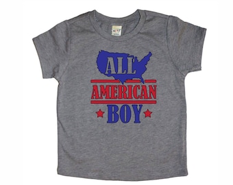 boys fourth of July shirt, 4th of July tank, all american boy, 4th of July baby boy outfit, patriotic shirt, toddler, kids