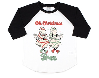 boy Christmas shirt, boy santa shirt, toddler Christmas shirt, santa t shirt, christmas raglan, Holiday shirt, Christmas tree cake