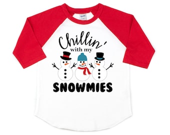 baby boy christmas outfit, toddler christmas shirt, funny christmas shirt, girl christmas shirt, christmas raglan, snowman shirt