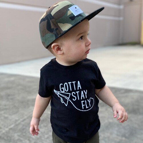 Soft Kids Airplane Tee Stay Fly Shirt Funny Toddler Shirt Toddler Girl Clothing Unisex Baby Gift Baby Boy Baby Girl Funny Kids Shirt