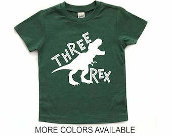 Dinosaur birthday shirt, three rex shirt , third birthday shirt boy, dino