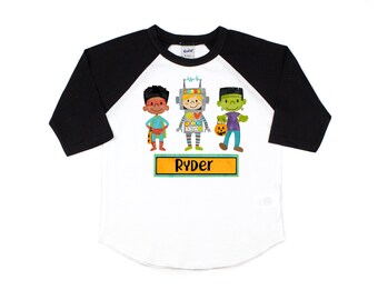 personalized frankenstein shirt, toddler halloween shirt, boy halloween, halloween tee, kids halloween truck shirt