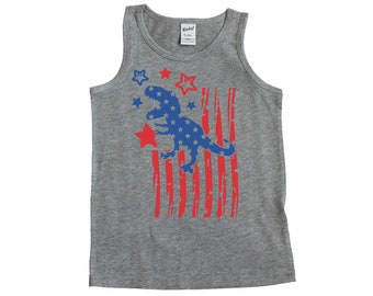 fourth of july shirt, 4th of july tank, 4th of july baby boy outfit, girls shirt, patriotic shirt, toddler, kids, dinosaur