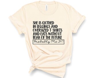 Gift For Her Trendy Mom Clothes Leggings Oversized Shirts Probably Me