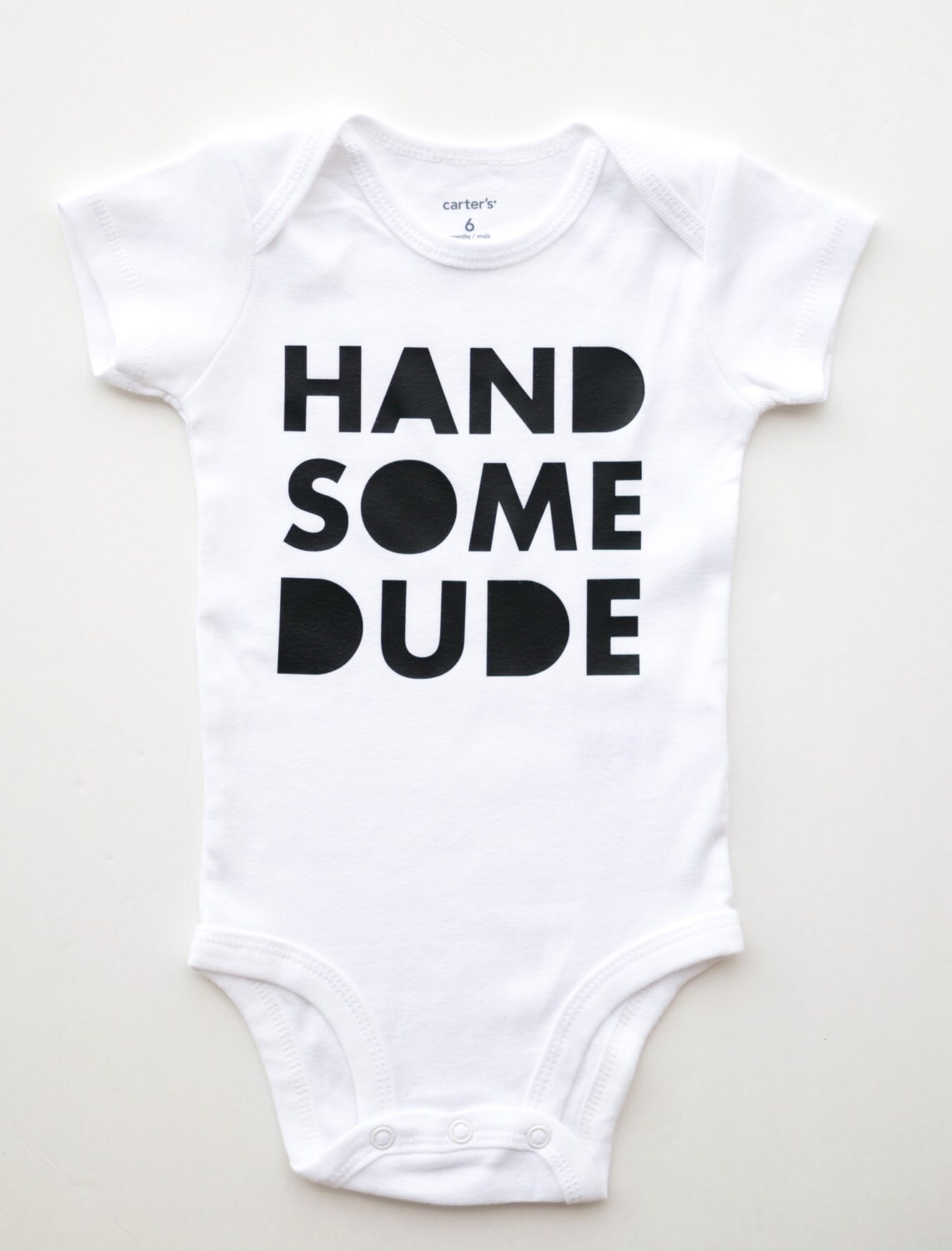 Baby boy bodysuit baby boy coming home outfit Handsome dude Etsy