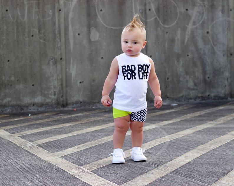 Street style kids clothes bad boy shirt monochrome kids Etsy