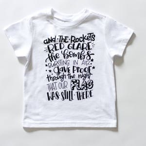 star spangled banner shirt, kids patriotic shirt, fourth of July outfit, 4th of July boy, 4th of July girl, red white and blue, tee, tshirt image 3