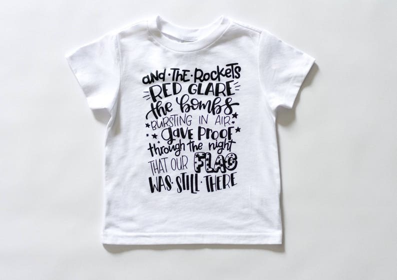 star spangled banner shirt, kids patriotic shirt, fourth of July outfit, 4th of July boy, 4th of July girl, red white and blue, tee, tshirt image 3