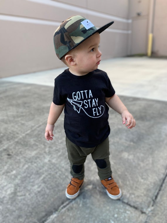 Gotta Stay Fly, Trendy Boy Clothes, Hipster Baby Clothes, Origami Airplane,  Unisex Tee, Clothes, Shirt, Toddler Boy, Cute Boy Clothes, Tee 