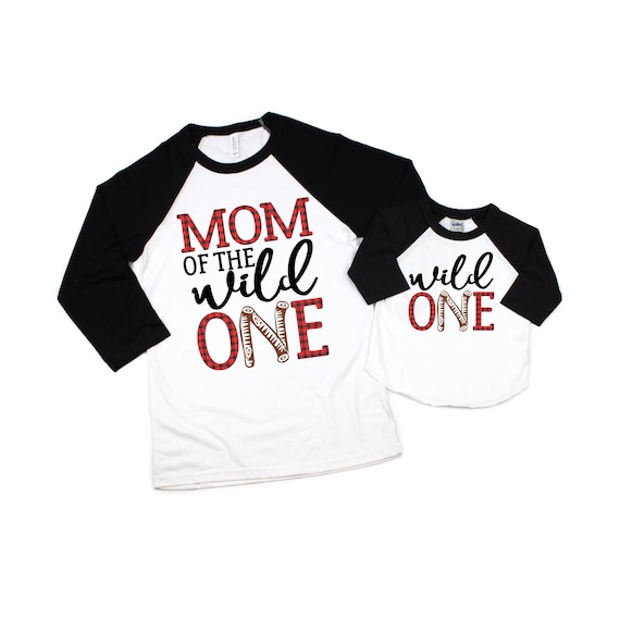 Lumberjack First Birthday Wild One Shirt Mom of the Wild One