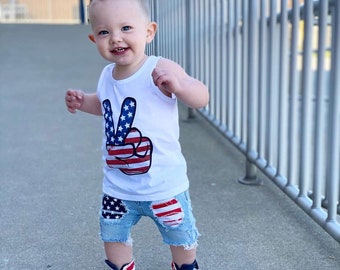 personalized fourth of July shirt, 4th of July tank, 4th of July baby boy outfit, 4th of july girls shirt, patriotic shirt, toddler, kids