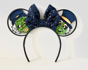 Haunted mansion disney ears, hitchhiking ghosts Mickey ears, Disney world Minnie ears, Halloween Disney ears