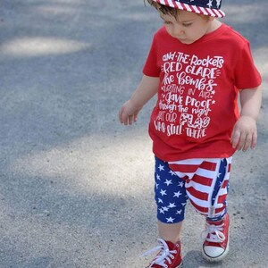 star spangled banner shirt, kids patriotic shirt, fourth of July outfit, 4th of July boy, 4th of July girl, red white and blue, tee, tshirt image 4