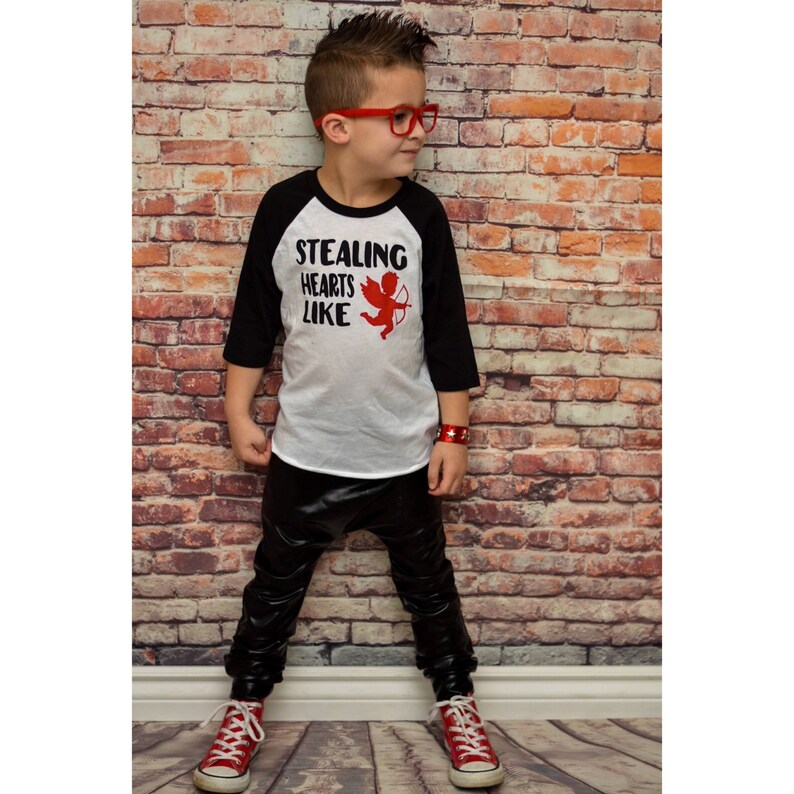 baby boy valentines day shirt stealing hearts like cupid image 3