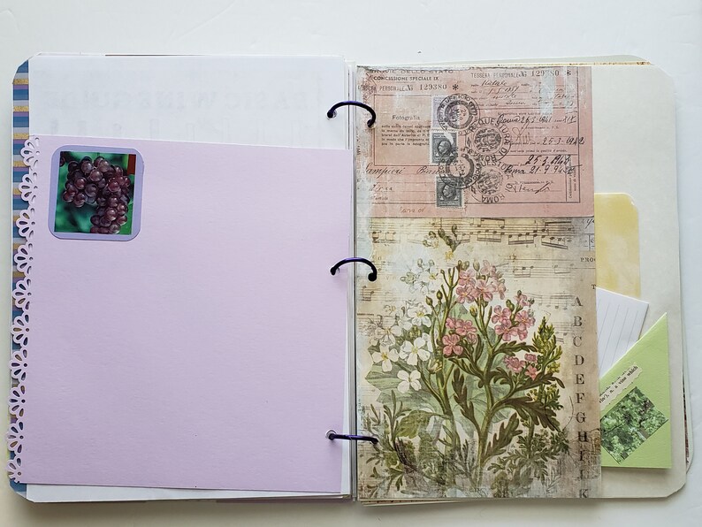 Junk journal ring binder ring bound journal scrapbook Etsy