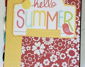 Hello Summer..Summer series junk journal, scrapbook, diary, smashbook