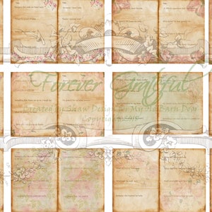Forever Grateful Digital Gratitude Journal Kit, DIGITAL DOWNLOAD, junk journal, scrapbook, diary, Thanksgiving