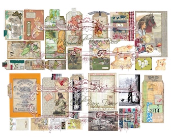 Carol's Creations Vintage Farm ephemera kit 1, digital download, junk journal, ephemera, farm, farmhouse, vintage, scrapbook, journal supply