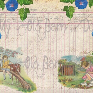 Rice Paper for Decoupage, Farmhouse Style, Junk Journal, Scrapbook ...