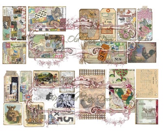 Carol's Creations Vintage Farm ephemera kit 2, digital download, junk journal, ephemera, farm, farmhouse, vintage, scrapbook, journal supply