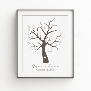 Guestbook Alternative | Fingerprint Tree Wedding Guest Book | Wedding Guest Book | Unique Guestbook | Custom Guestbook | Finger Print Tree