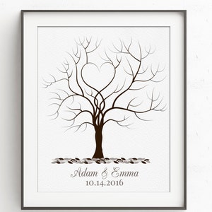 Fingerprint Tree Wedding Guestbook | Guest Book Alternative | Thumbprint Tree | Wedding Guest Book | Wedding Fingerprint Tree Guestbook