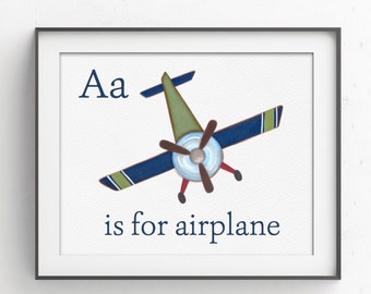 Vintage Airplane Nursery Decor | Baby Boy Nursery | Airplane Decor | Boys Room | Airplane Print | Airplane Decor | Airplane Nursery