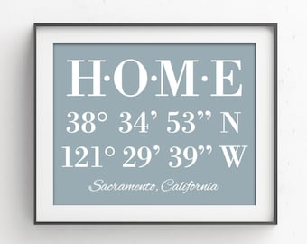 Mothers Day Gift Housewarming Gift Latitude Longitude Sign | House Warming Gift | Realtor Gift | New Home Housewarming Gift | Our First Home