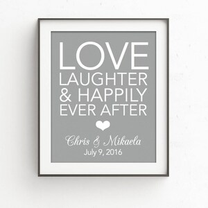 Wedding Gift | Engagement Gifts | Wedding Sign | Bridal Shower Gift Happily Ever After | Personalized Engagement Gift for Couple