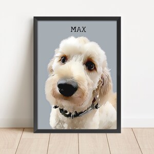 Custom Pet Portrait | Dog Portrait | Cat Portrait | Portrait from Photo | Peekaboo Pet | Pet Memorial Gift | Pet Art | Pet Art Print