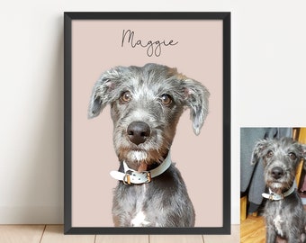 Custom Pet Portrait | Dog Portrait | Pet Owner Gift | Digital Art | Pet Owner Gift | Custom Art | Remembrance Gift - Memorial