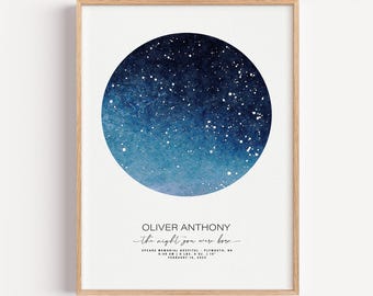 Personalized Star Map Print: Custom Constellation Gift (Digital Download)