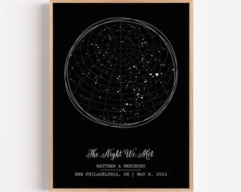 Custom Star Map Print: Night Sky Gift for Couple (Digital Download)
