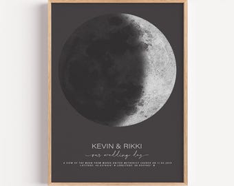 Customizable Moon Phase Prints, The Night We Married Mothers Day Gift, Astrology Print, Moon Print Gift, Special Date, Anniversary, Mom