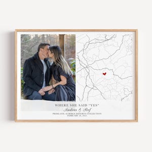 Gepersonaliseerde kaartafdruk verloving - verlovingscadeau - cadeau voor verloofd stel - gepersonaliseerde kaartafdruk - verlovingscadeau - verlovingscadeaus