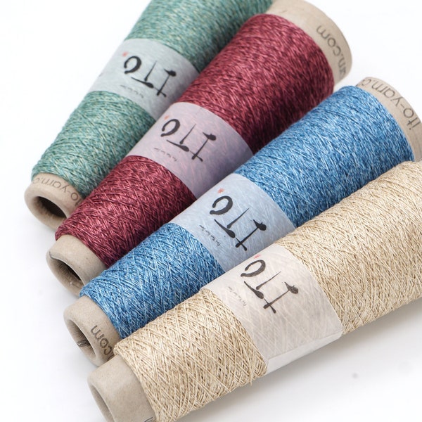 Linen, cotton and silk yarn ITO Asa - Very thin Japanese knitting yarn - Summer yarn - Beautiful texture with a slight sheen, 25 g - 225 m