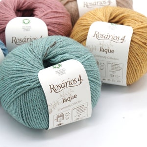 Wool yarn, Organic wool, Yak wool Knitting yarn Rosarios4 Iaque, Soft wool yarn, Sport weight yarn, GOTS certified wool, 50 g - 218 yds