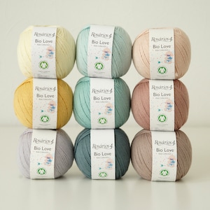 Organic cotton Rosarios4 Bio Love, 100% organic cotton, knitting yarn, crochet yarn, GOTS certified, amigurumi yarn