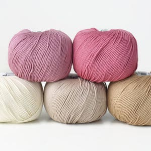 Crochet yarn, DMC Natura Just Cotton, 5 skeins set, amigurumi yarn, knitting yarn, crochet thread, knitting thread, cotton yarn